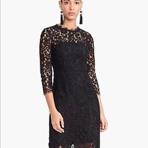 Jcrew Midi lace dress in black